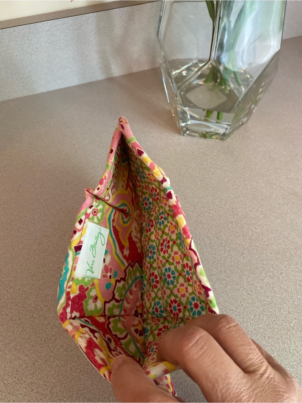 Vera Bradley Retired Capri Melon Trifold Pocket Wallet - Picture 4 of 5